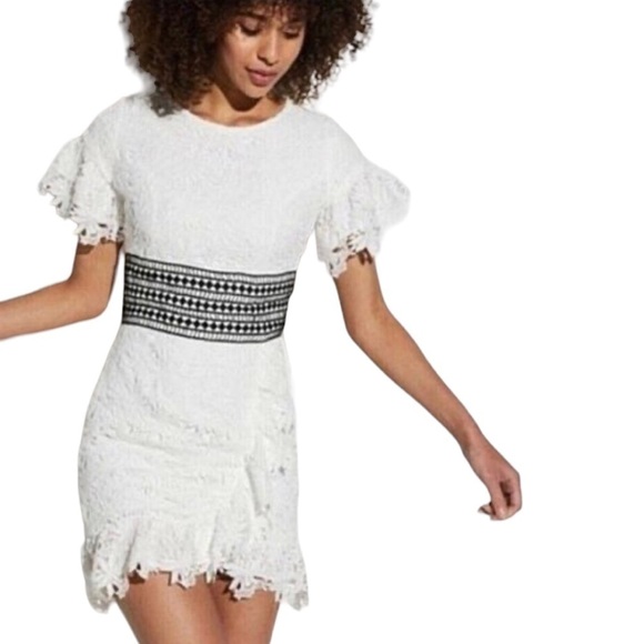 Bardo Reese White Floral Crochet Lace A-line Dress - Picture 1 of 11
